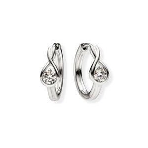 New! Infinite Sterling Silver Hoop Earrings